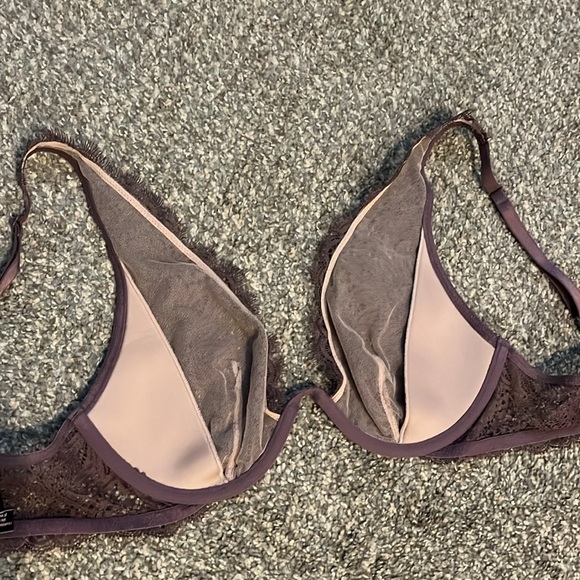 Victoria’s Secret Very Sexy Unlined Push-up Without padding Mauve lace Bra34C - Picture 6 of 11